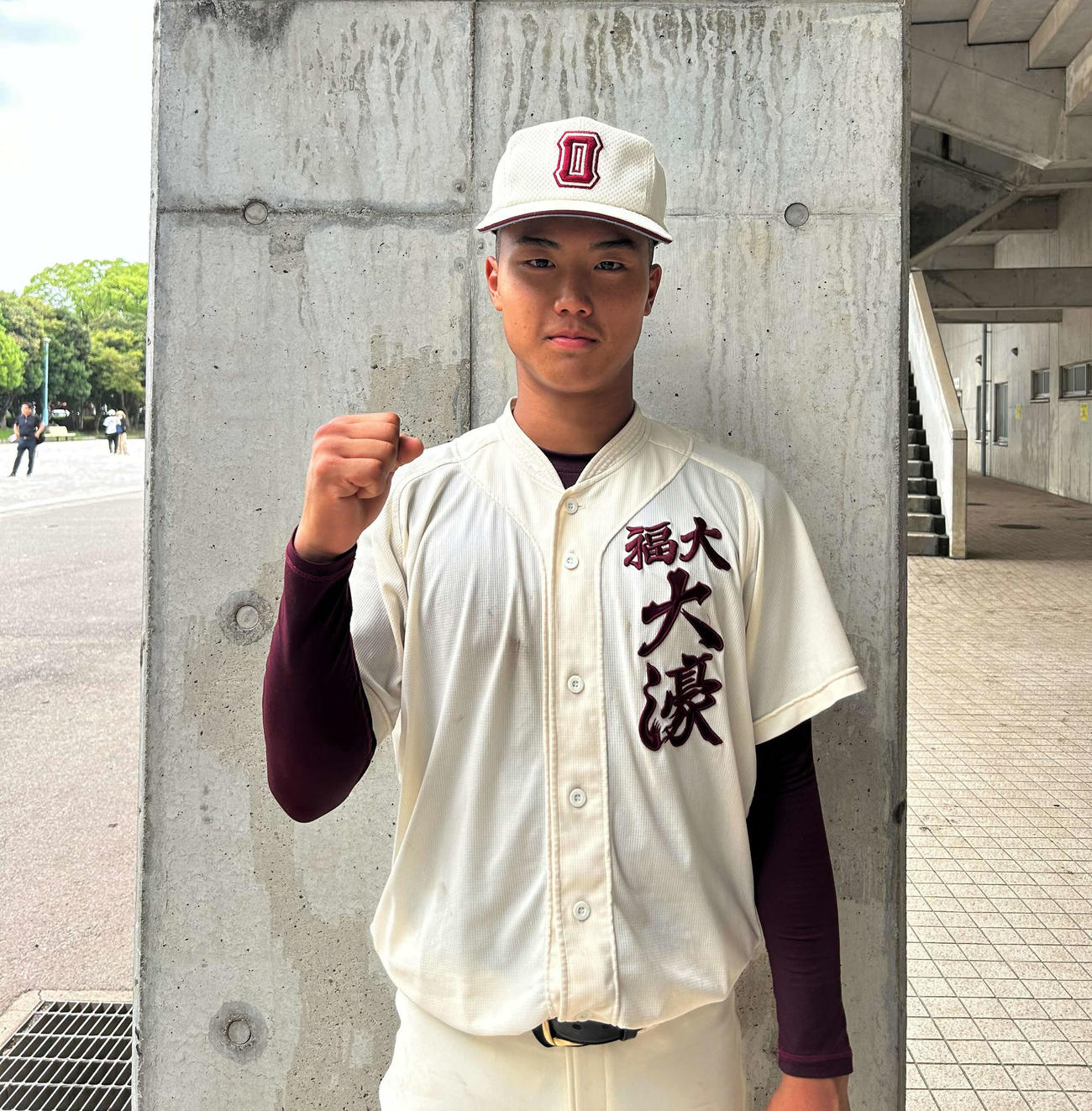 福岡大大濠対福岡舞鶴　満塁本塁打を含む2安打6打点の活躍を見せた福岡大大濠・高田（撮影・佐藤究）