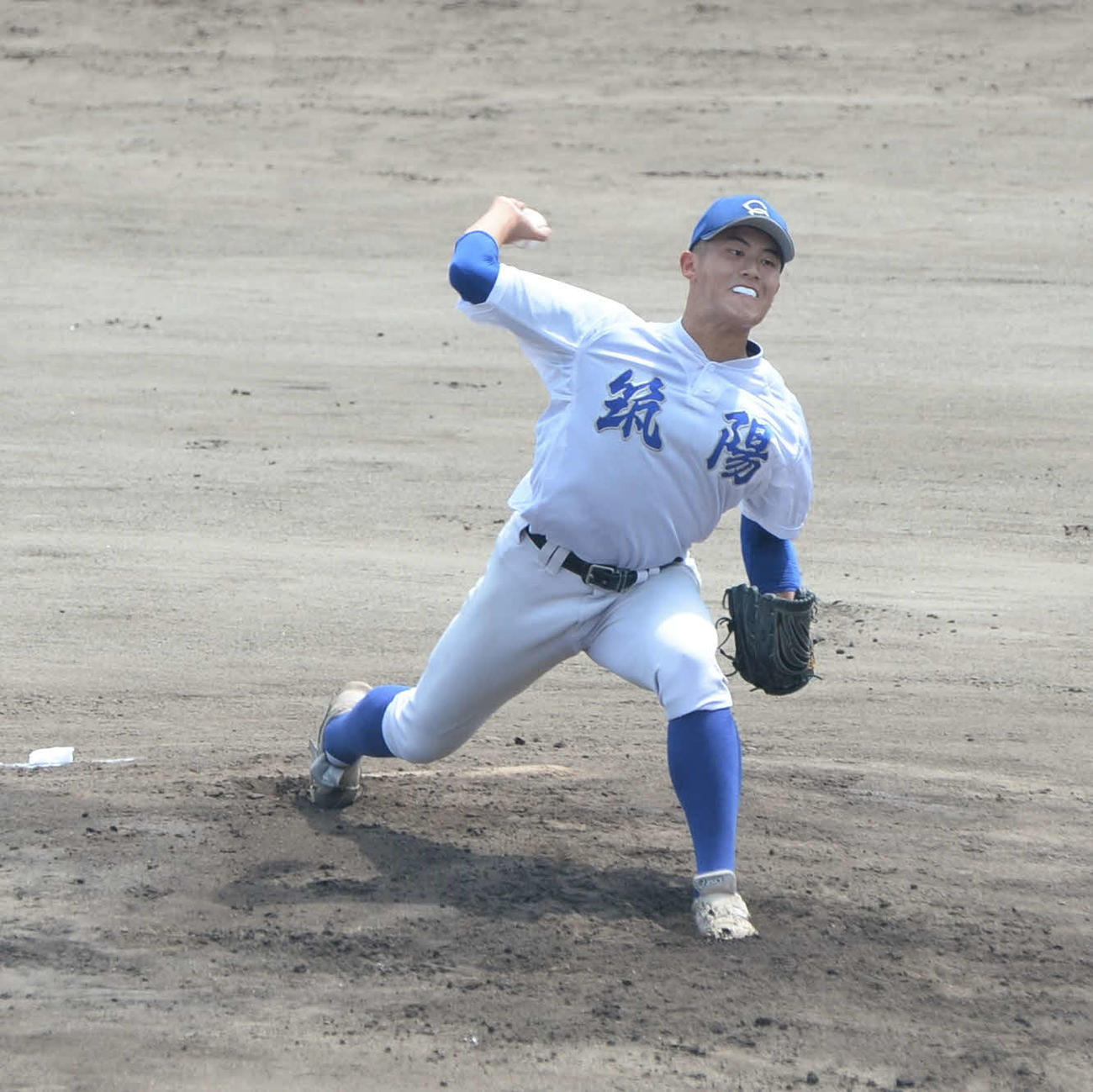 九州産対筑陽学園　先発した筑陽学園・西村龍仁（撮影・佐藤究）