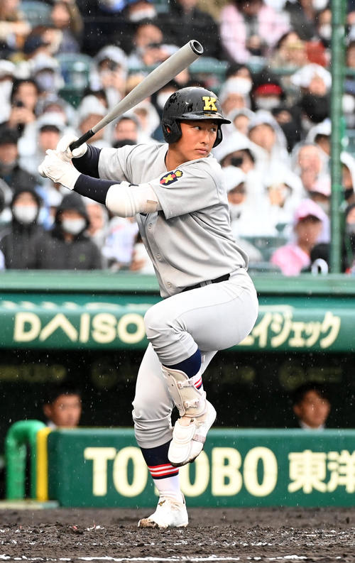 3月21日、センバツの仙台育英戦に出場した慶応・清原　父は清原和博氏