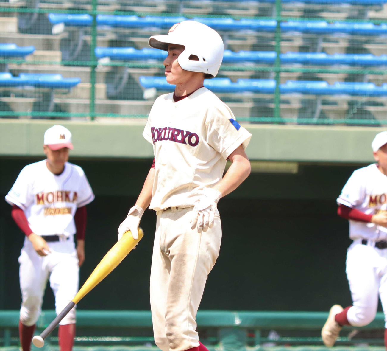 試合終了直後の真岡北陵主将の黒木琉来（撮影・黒須亮）