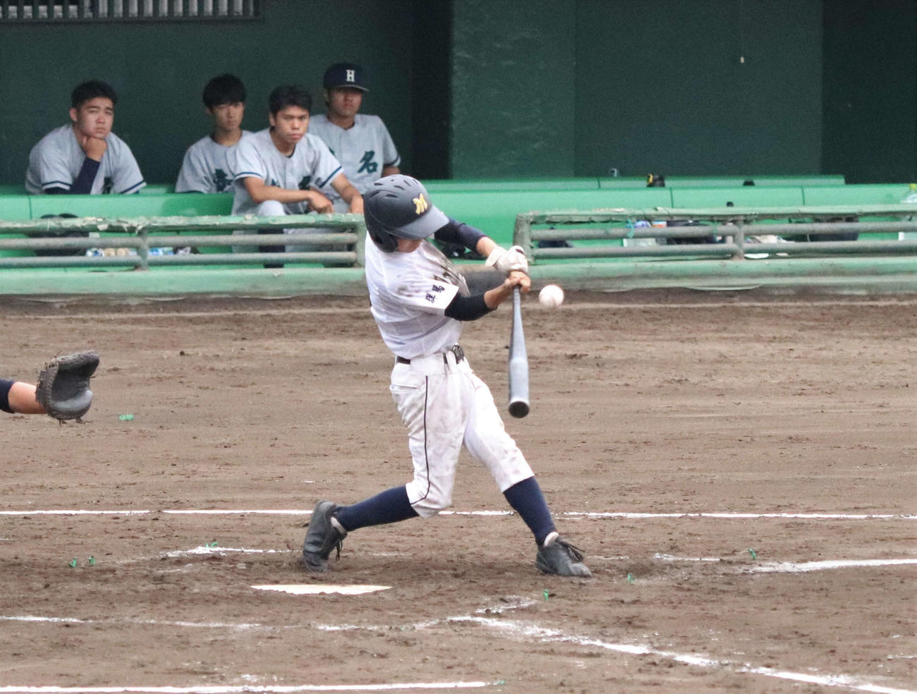 声でチームを盛り立てた松井田の永井瑛大外野手（撮影・黒須亮）
