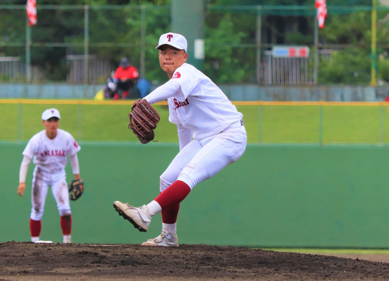 桐生工高崎　高崎先発の堀越雅貴投手（撮影・黒須亮）　　　　　　　