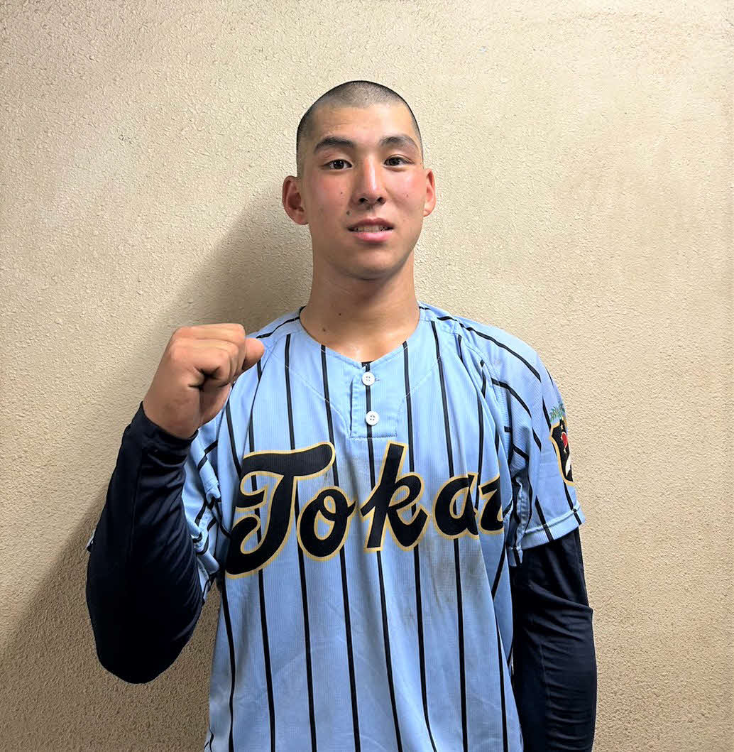 湘南学院対東海大相模　左中間に決勝の適時二塁打を放った東海大相模・木村（撮影・星夏穂）
