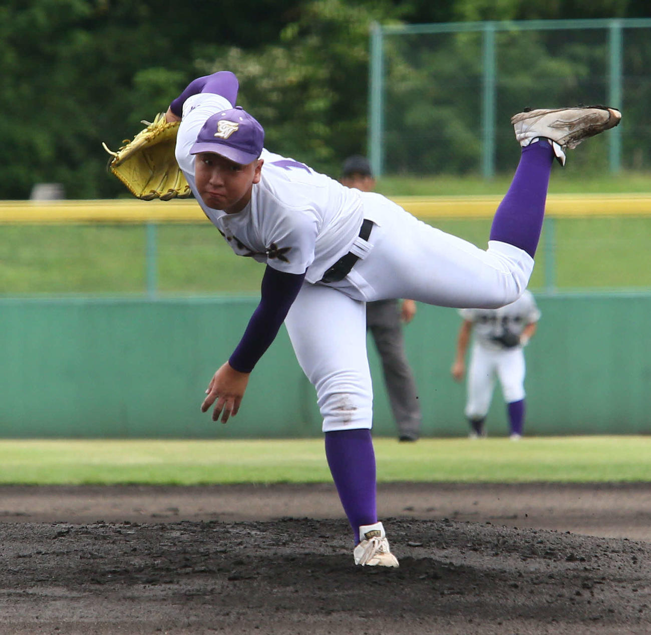常総久対東京学館新潟　4回8奪三振の東京学館新潟・杉山が許した1安打は本塁打