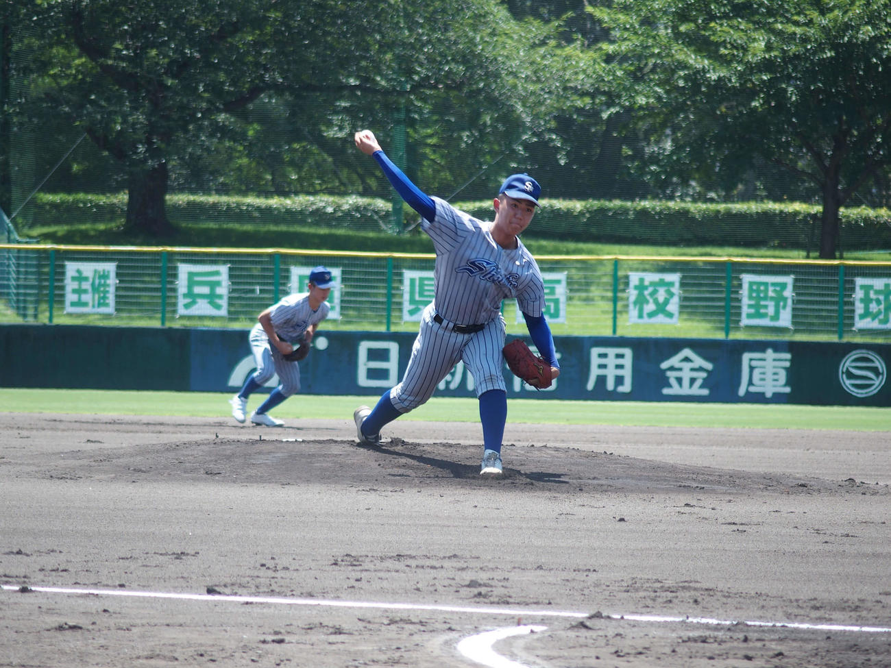 須磨翔風対姫路商で先発した須磨翔風・槙野遙斗投手（撮影・永田淳）