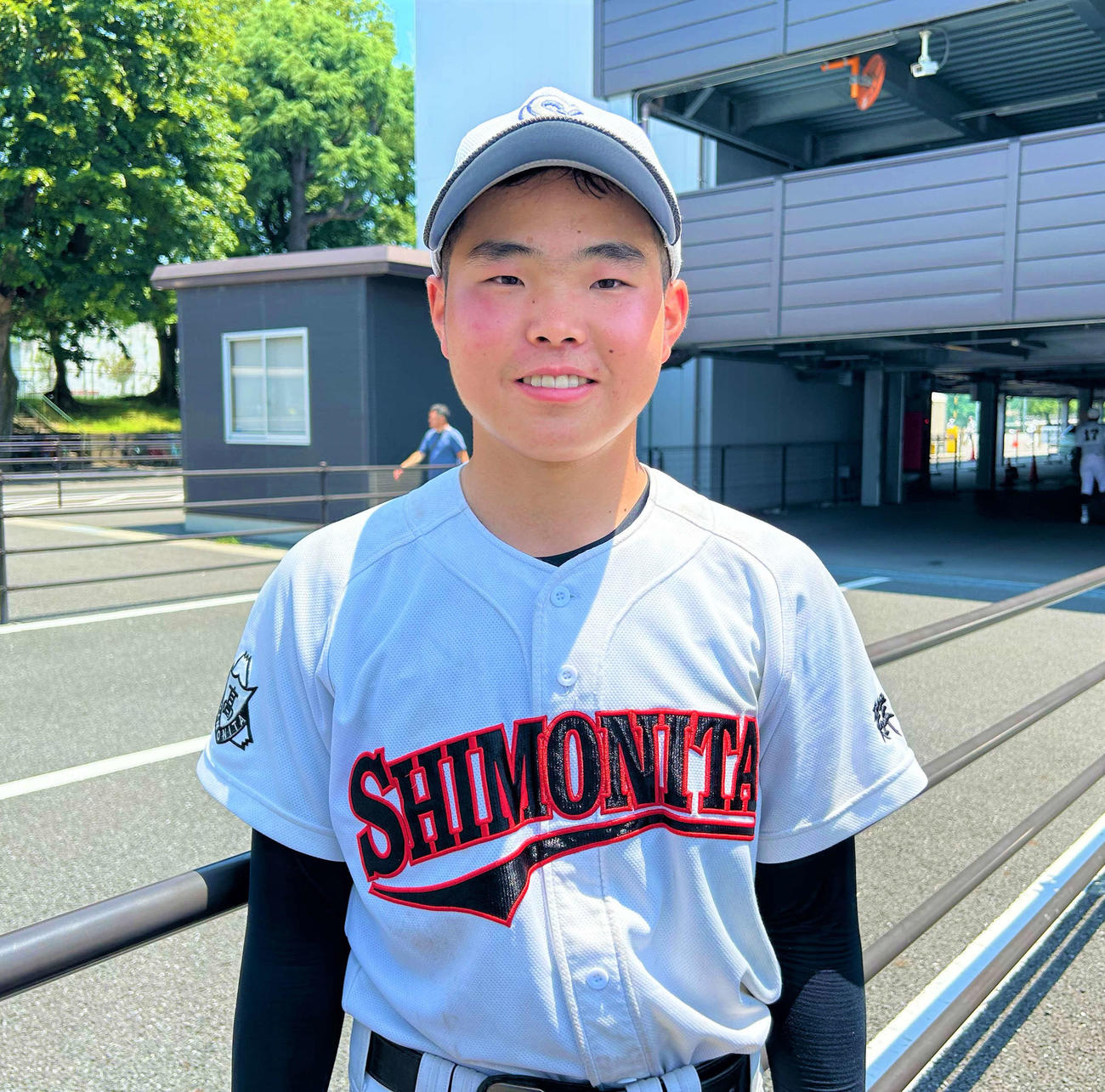 6校連合対伊勢崎興陽　野球未経験で高校2年春から野球を始めた下仁田・桐生玲次外野手（撮影・黒須亮）