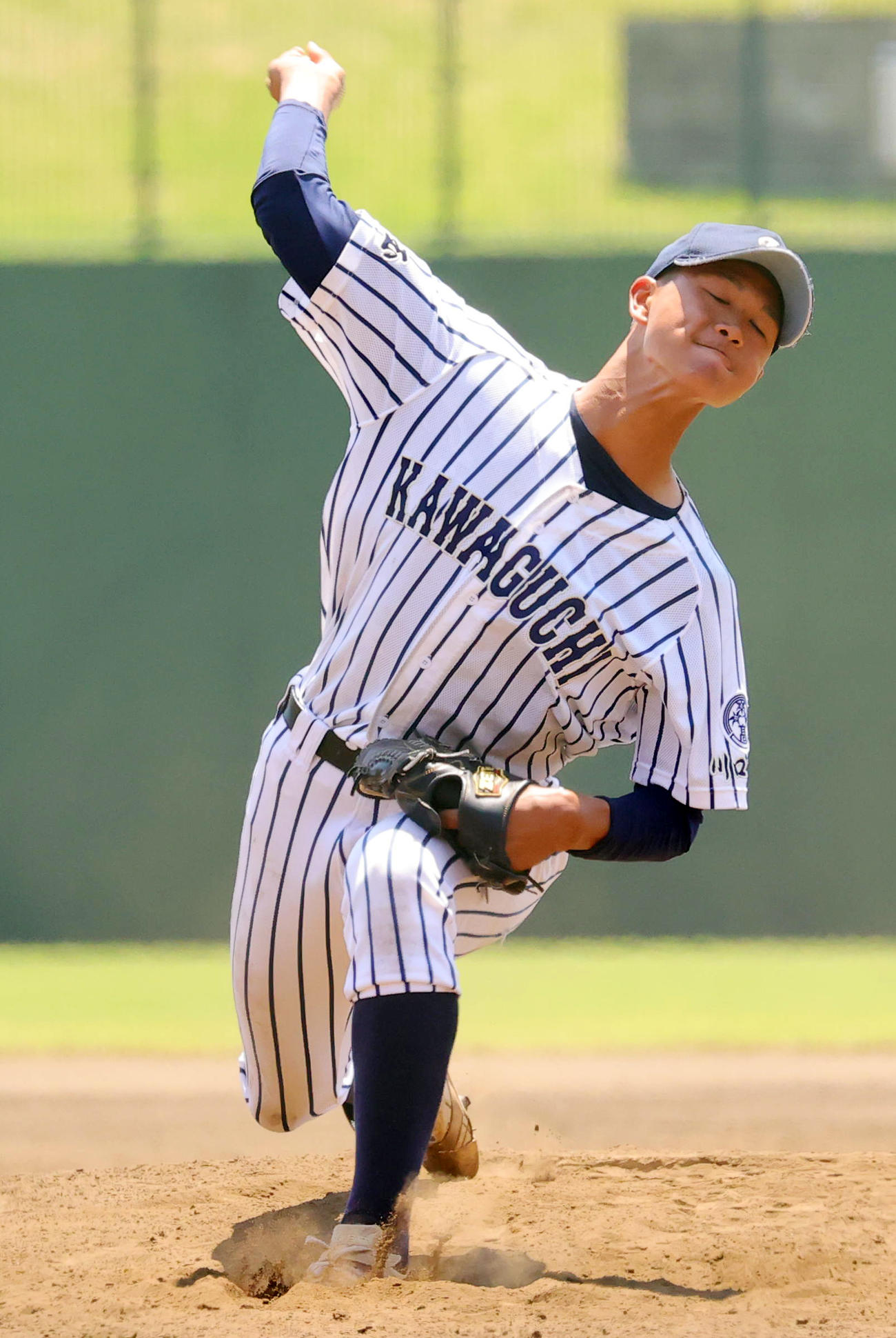 上尾対川口市立　力投する川口市立・宇田川（撮影・野上伸悟）