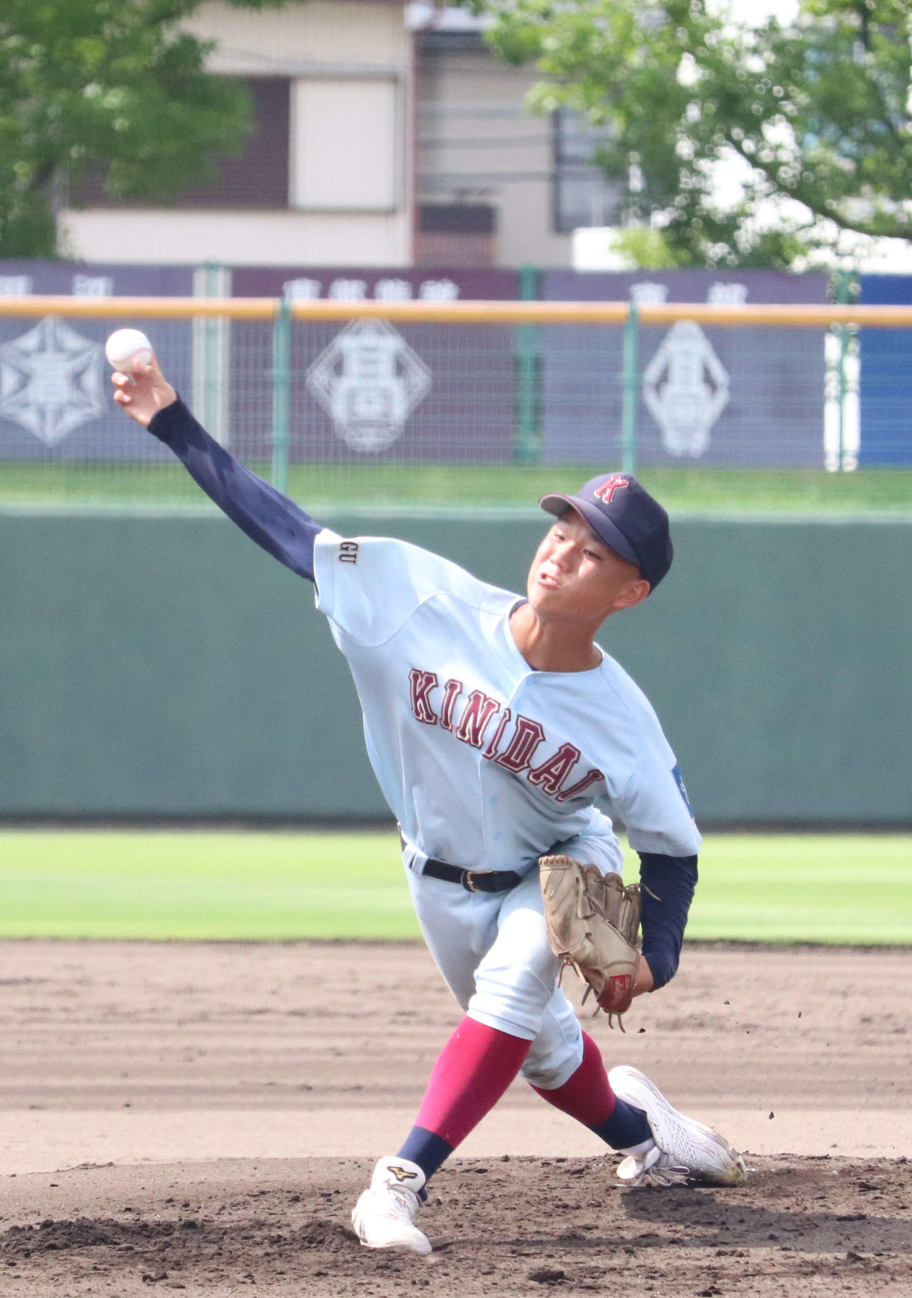 近大新宮対耐久　先発し4回1失点の響（撮影・松野奈音）