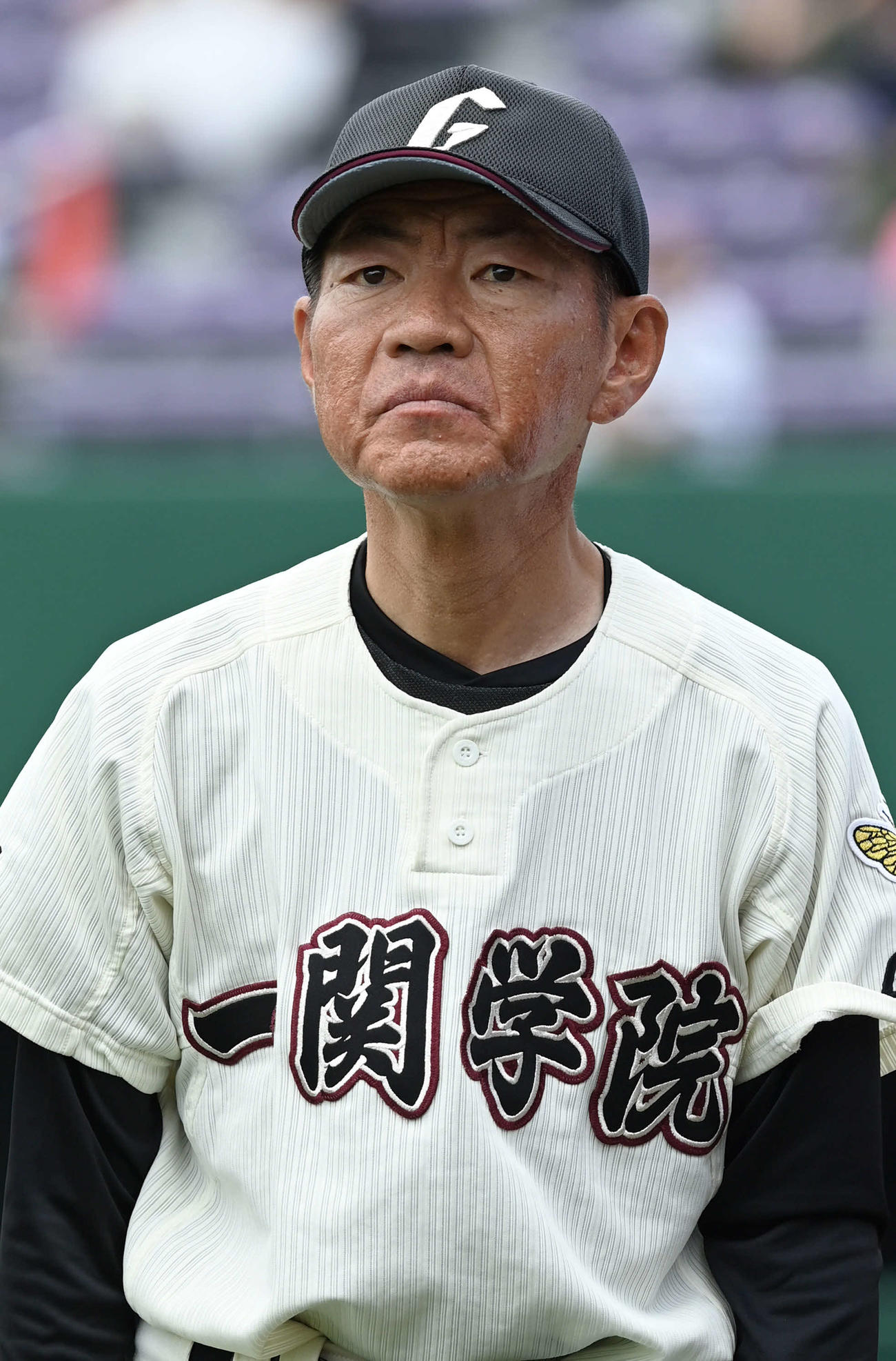 一関学院対盛岡中央　盛岡中央に9－1で勝利した一関学院・高橋滋監督（撮影・たえ見朱実）