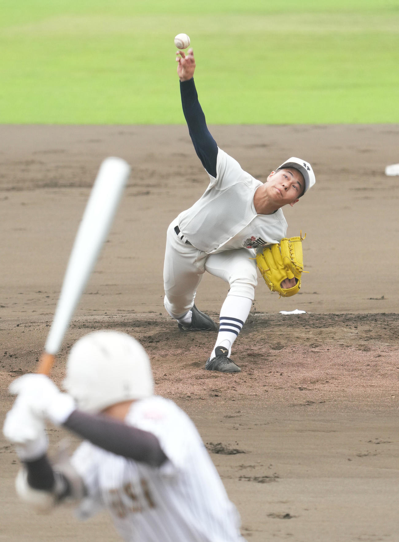 日大三対国士舘　日大三対国士舘　日大三先発の安田（撮影・菅敏）
