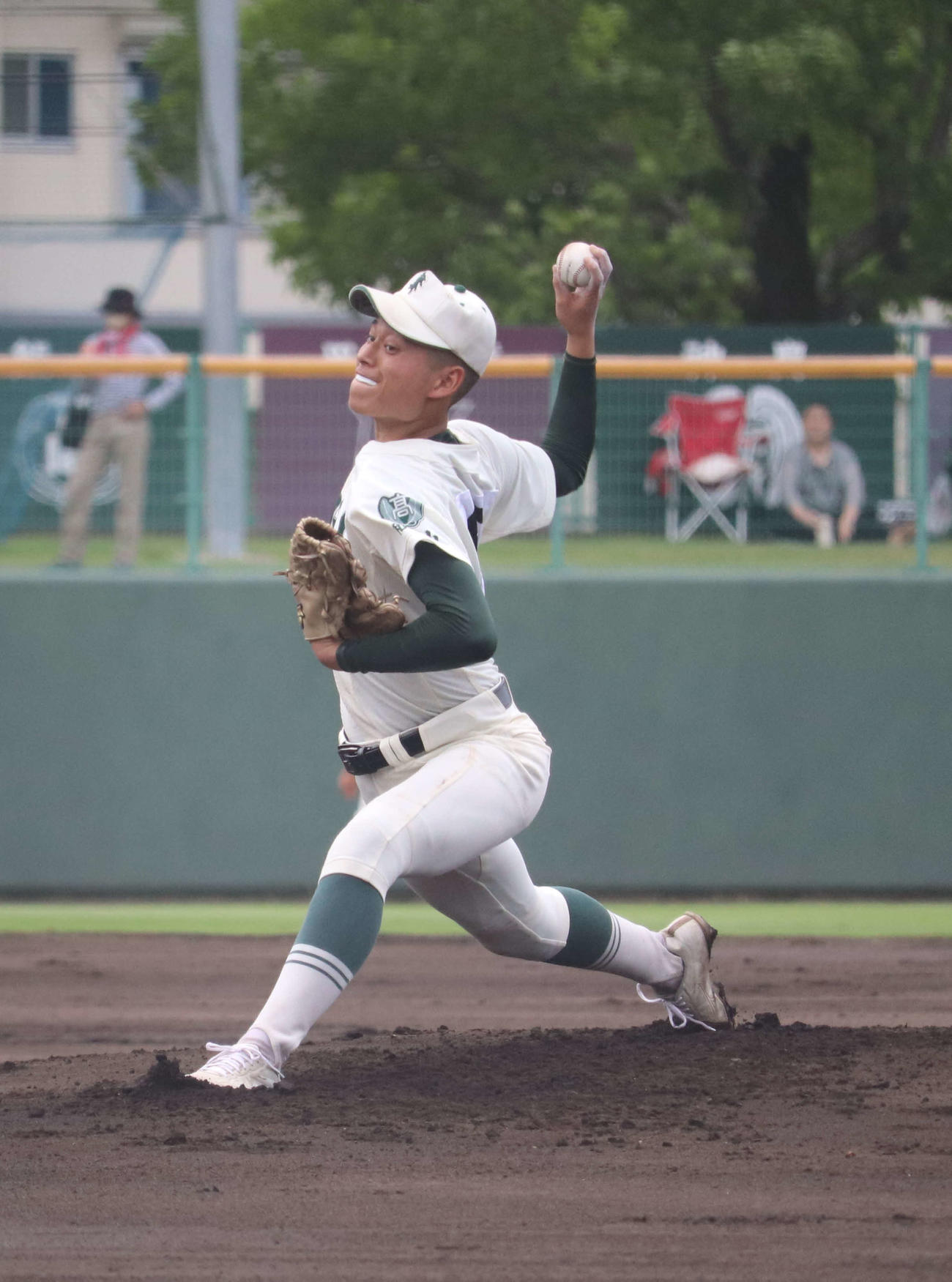 高野山対智弁和歌山　完投した高野山・酒井（撮影・松野奈音）