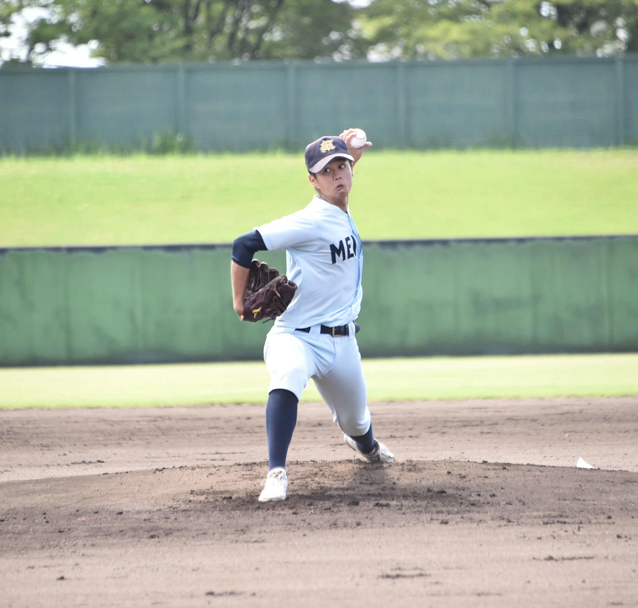 新潟明訓対新潟商　2試合連続先発で無失点に抑えた新潟明訓・和田