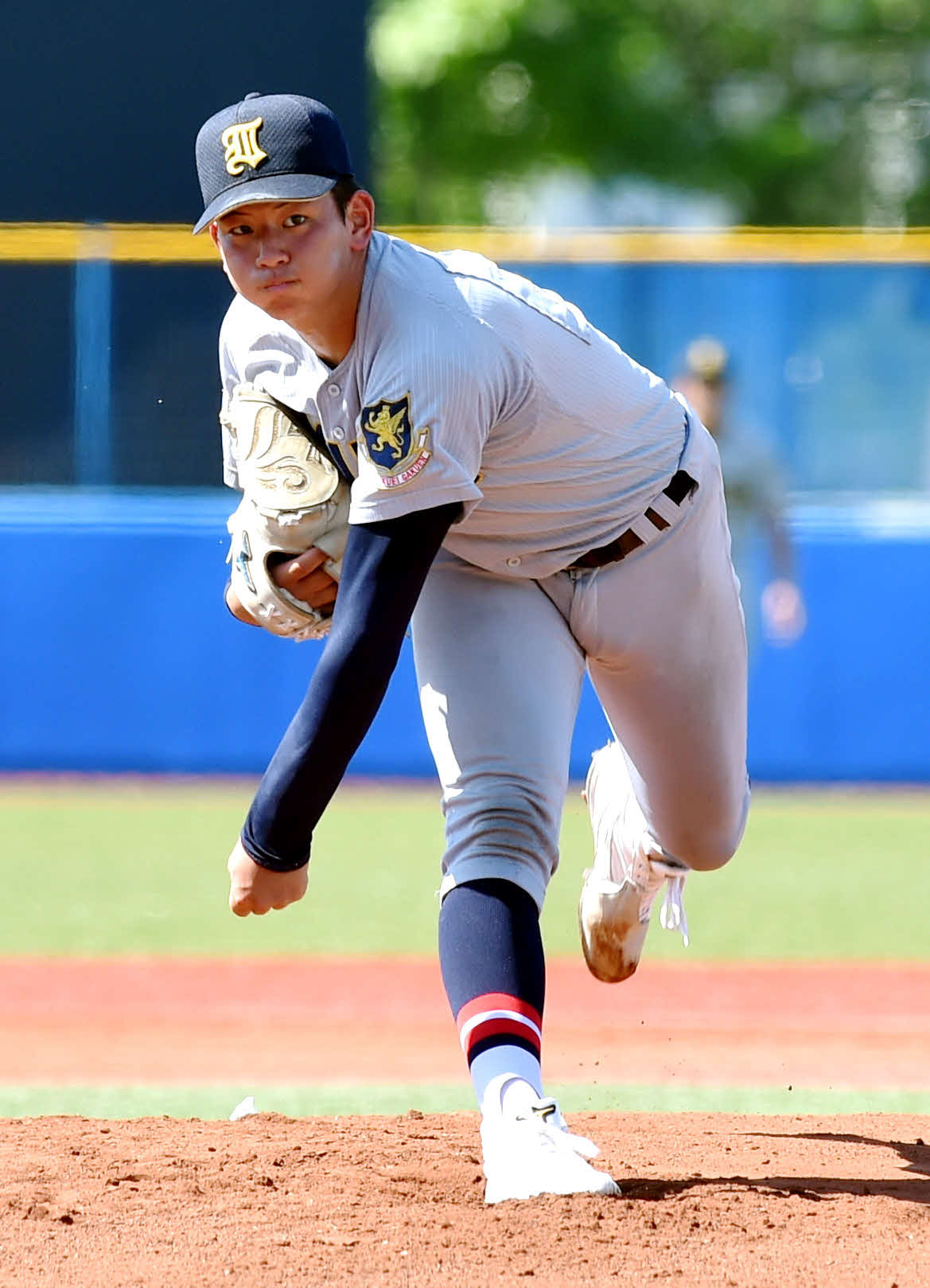 富谷対仙台育英　3回を無失点に抑えた仙台育英・田中（撮影・相沢孔志）