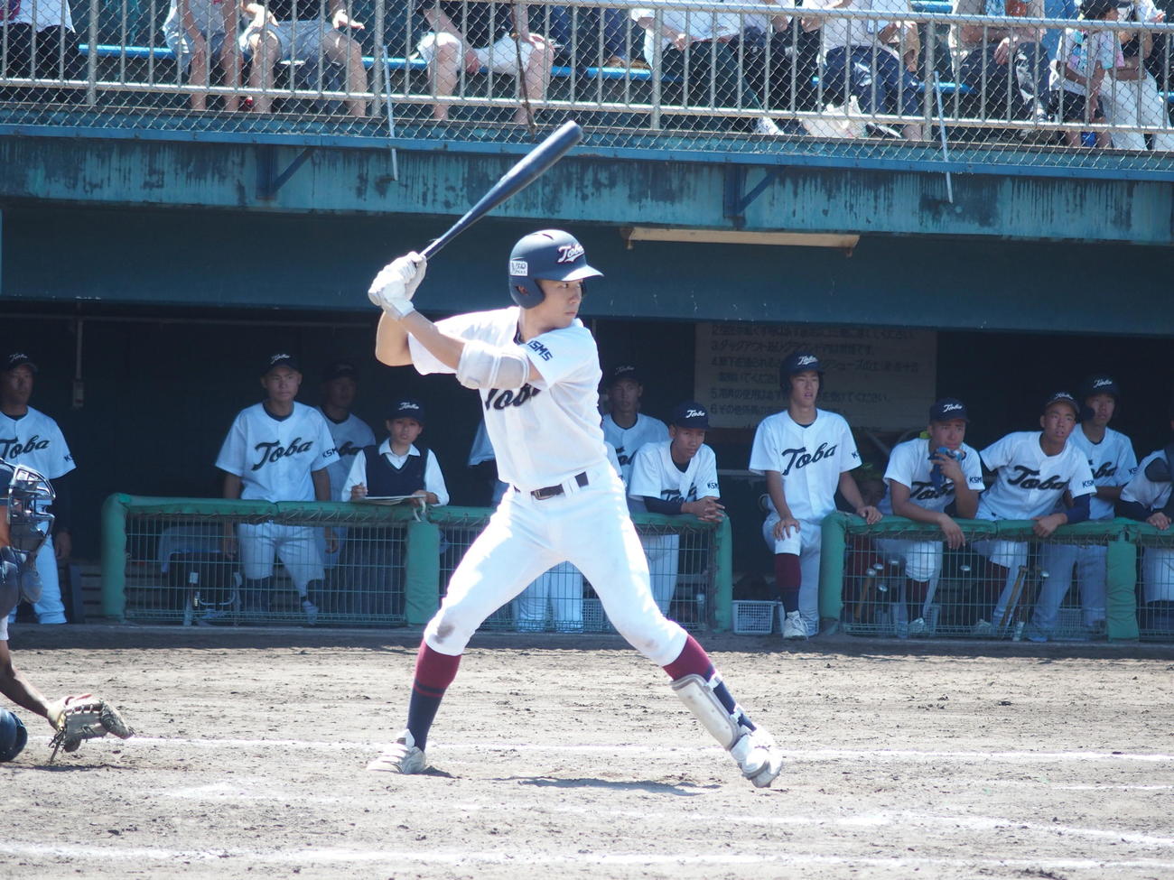 城陽対鳥羽　打席に立つ鳥羽・大堂（撮影・永田淳）