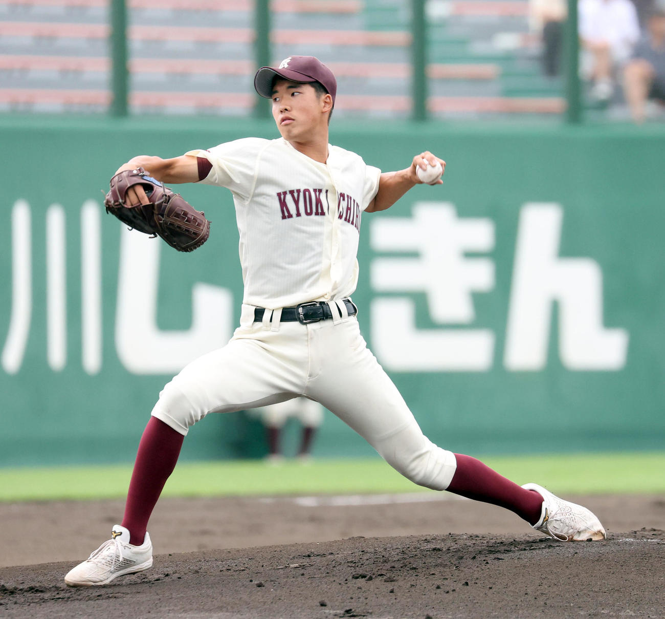 旭川明成対旭川志峯　旭川志峯先発の田沢（撮影・佐藤翔太）