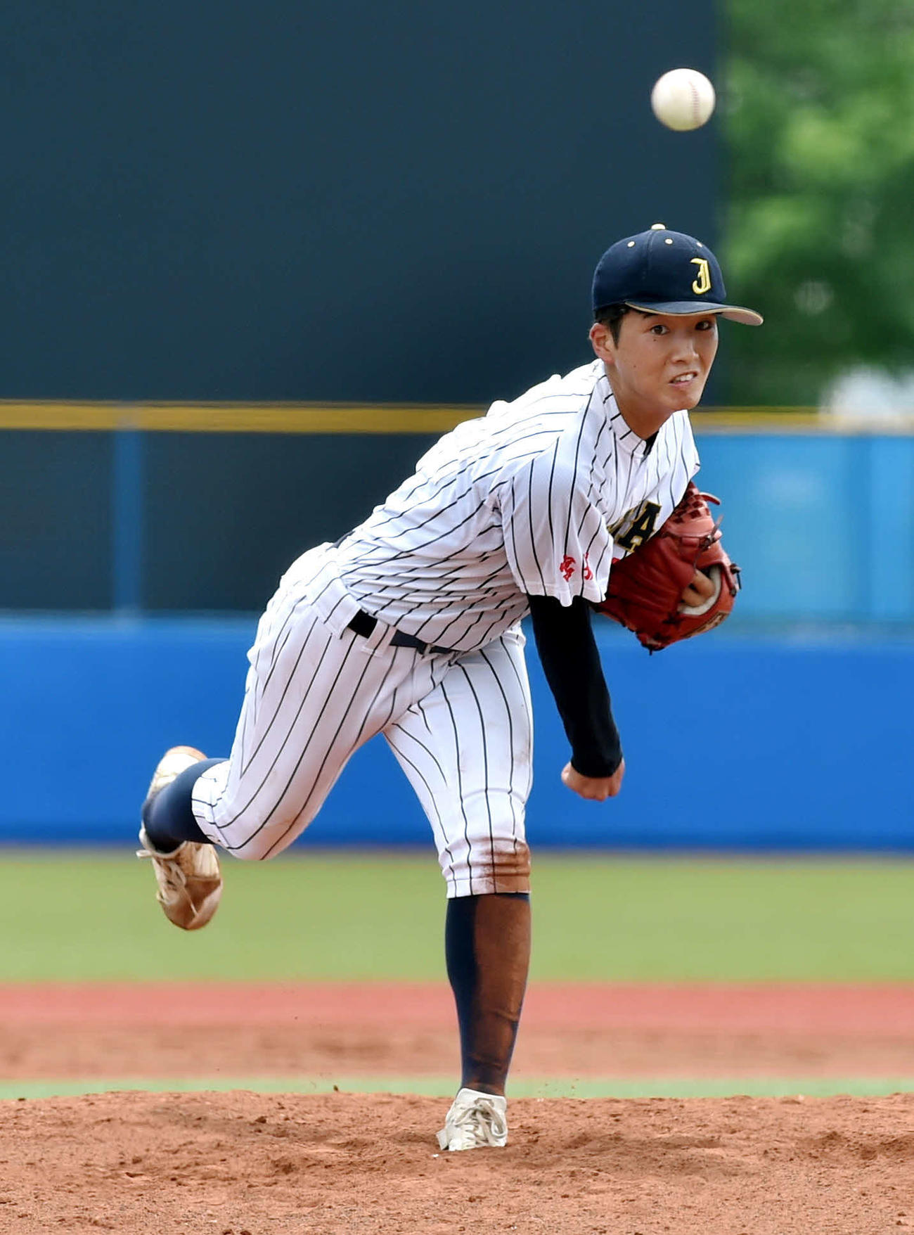 聖和学園対仙台城南　力投する仙台城南・安住（撮影・相沢孔志）