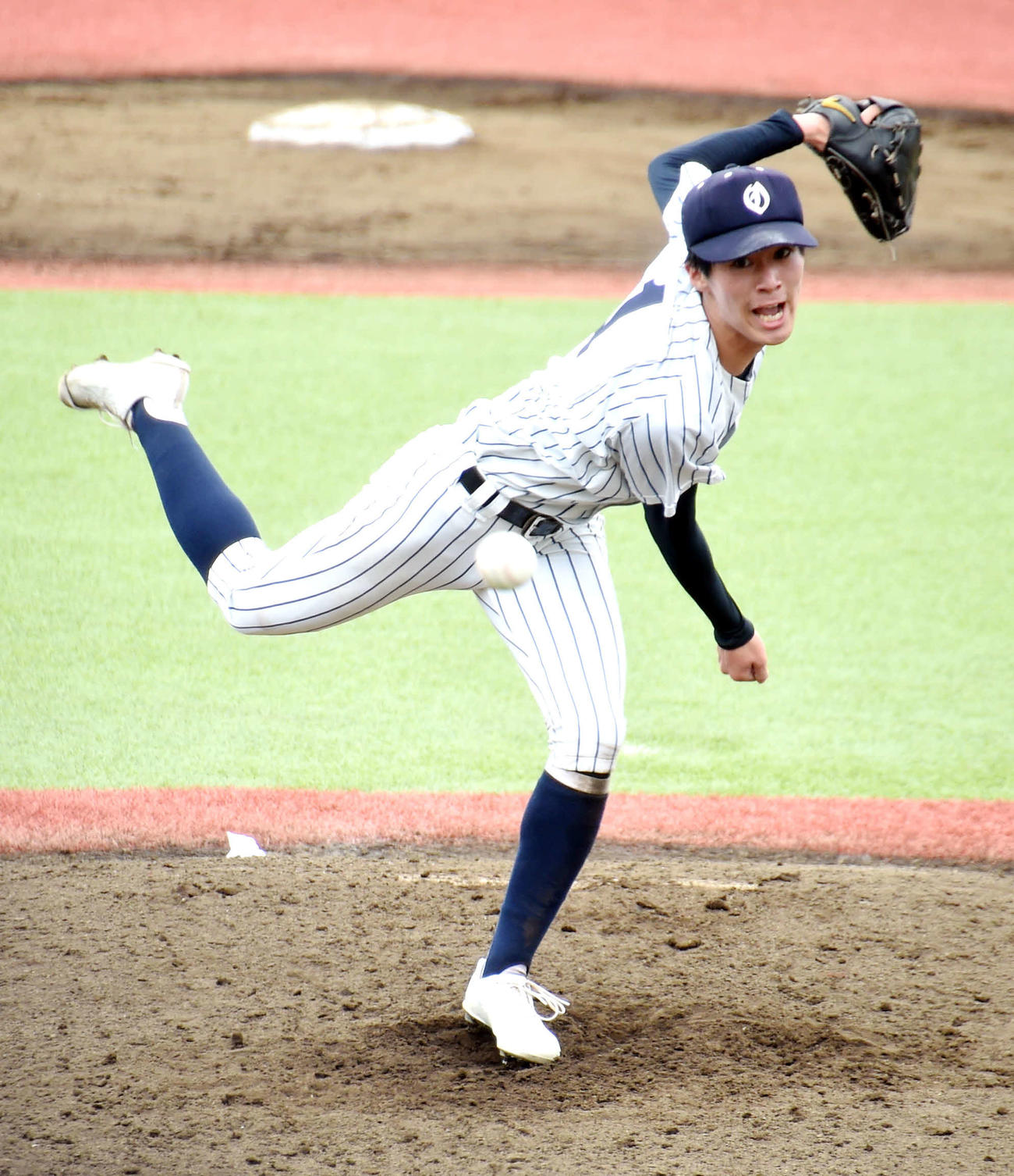 大船渡対盛岡農　3番手で登板し1回無失点に抑えた大船渡・佐々木怜（撮影・山田愛斗）