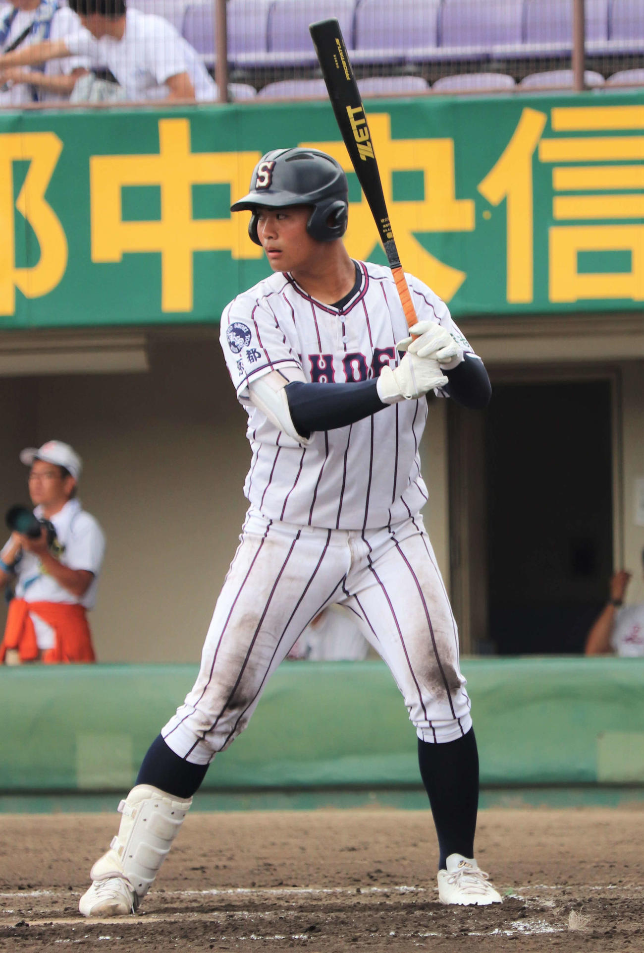 京都大会　京都両洋対京都翔英　京都翔英の小笠原蒼内野手（3年）（撮影・中島麗）