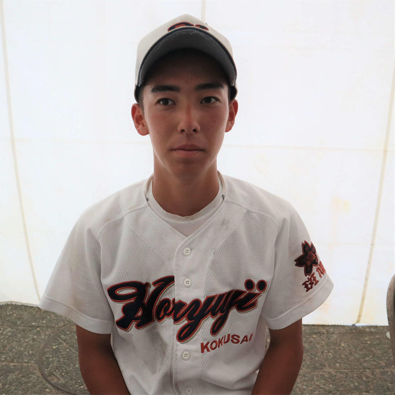 高校野球奈良大会　法隆寺国際対天理　天理戦で2安打1打点と活躍した法隆寺国際の川村亮太（撮影・村松万里子）