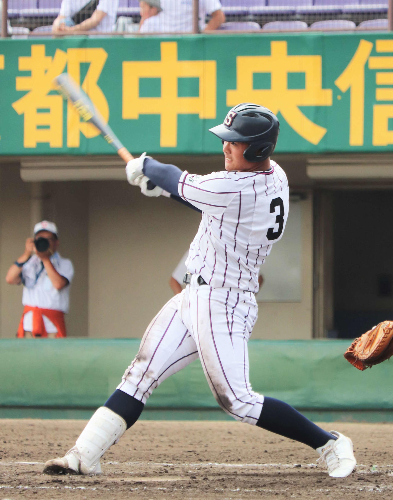 京都両洋対京都翔英　京都翔英の小笠原蒼内野手（撮影・中島麗）