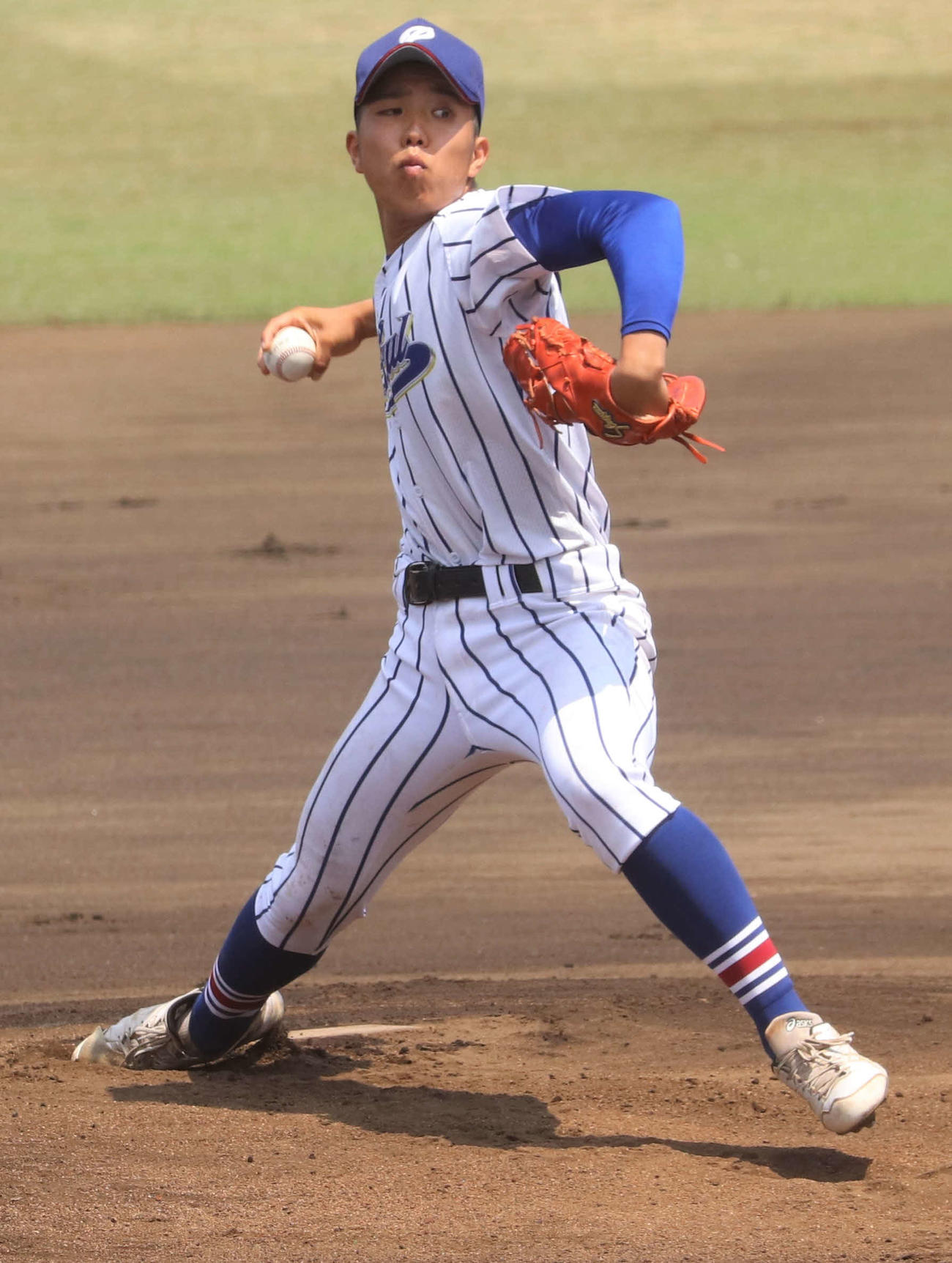 工学院大付対聖パウロ　聖パウロ先発の原田（撮影・玉利朱音）
