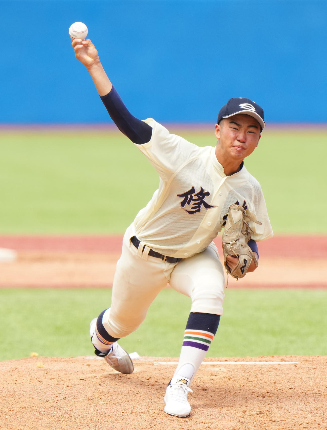 麻布対修徳　修徳先発の脇本（撮影・江口和貴）