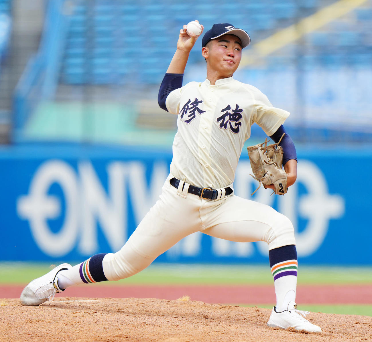 麻布対修徳　修徳先発の脇本（撮影・江口和貴）