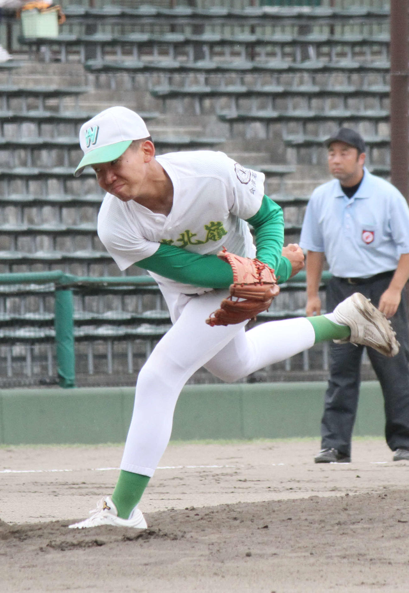 郡山商打線を8回無失点に抑えた会津北嶺・宮城