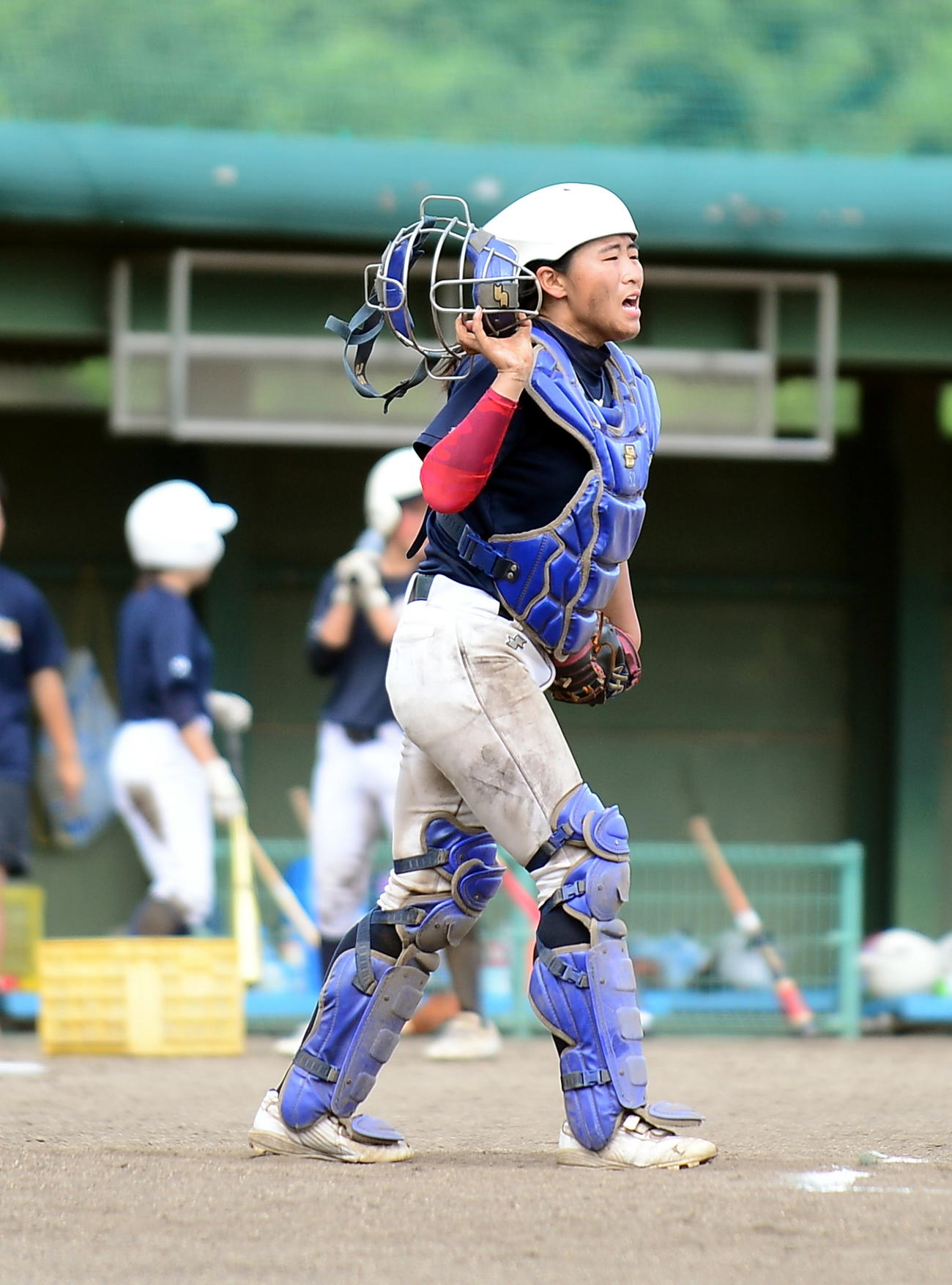 練習で指示を出す静清・加藤
