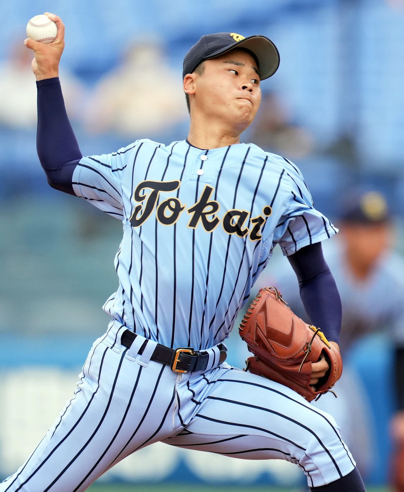 桐光学園対東海大相模　東海大相模先発の子安（撮影・狩俣裕三）