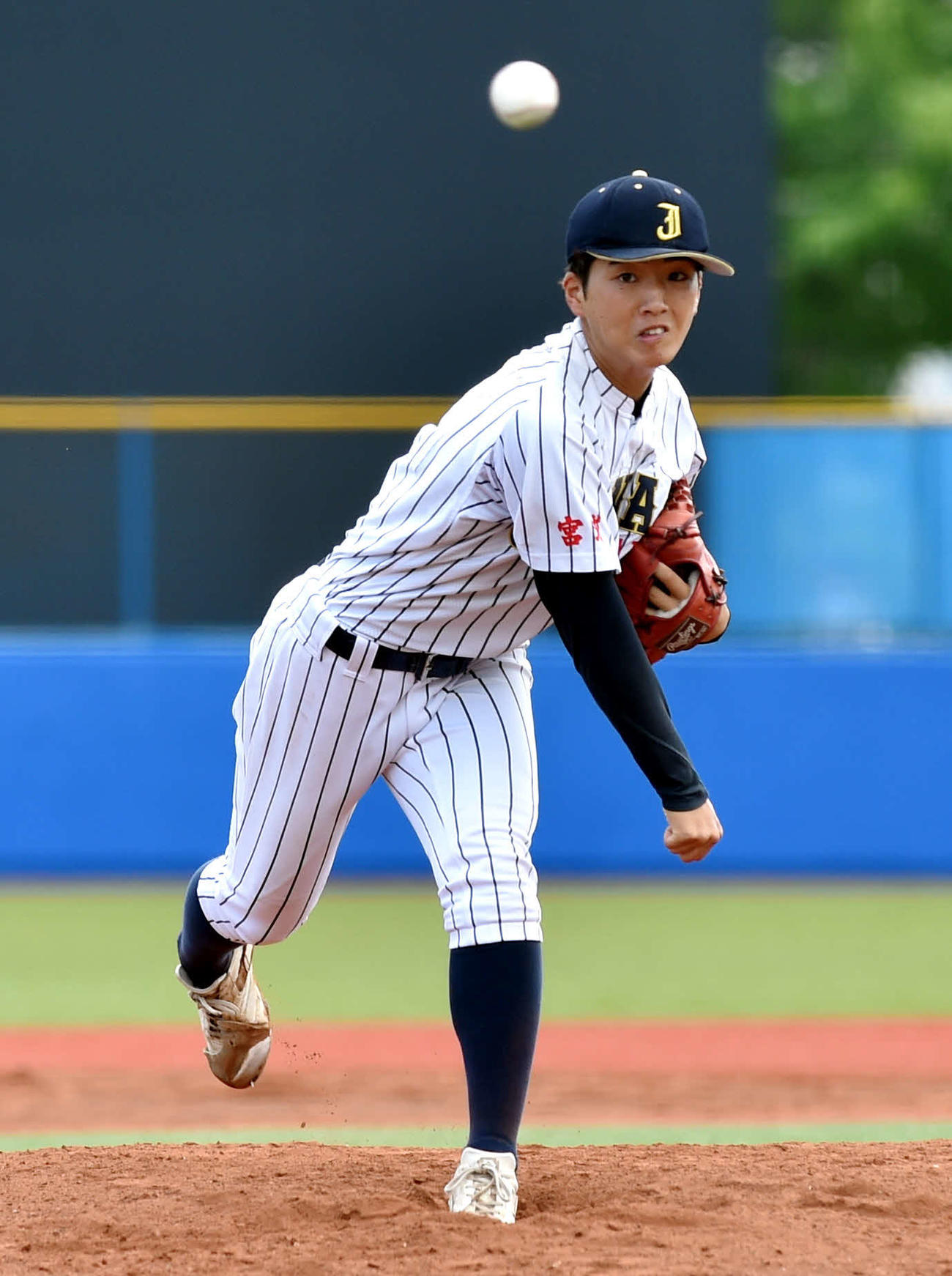 古川学園対仙台城南　1失点完投した仙台城南・安住（撮影・相沢孔志）