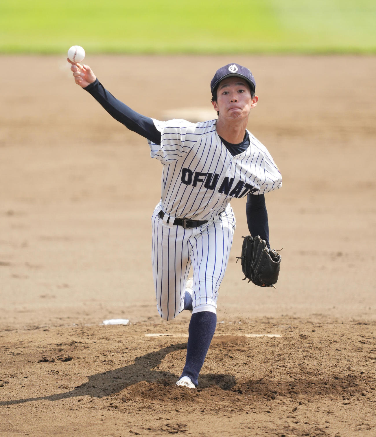 大船渡対盛岡一　大船渡先発の佐々木（撮影・菅敏）