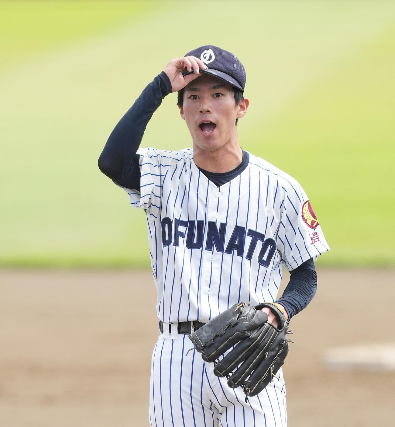 大船渡対盛岡一　大船渡先発の佐々木（撮影・菅敏）