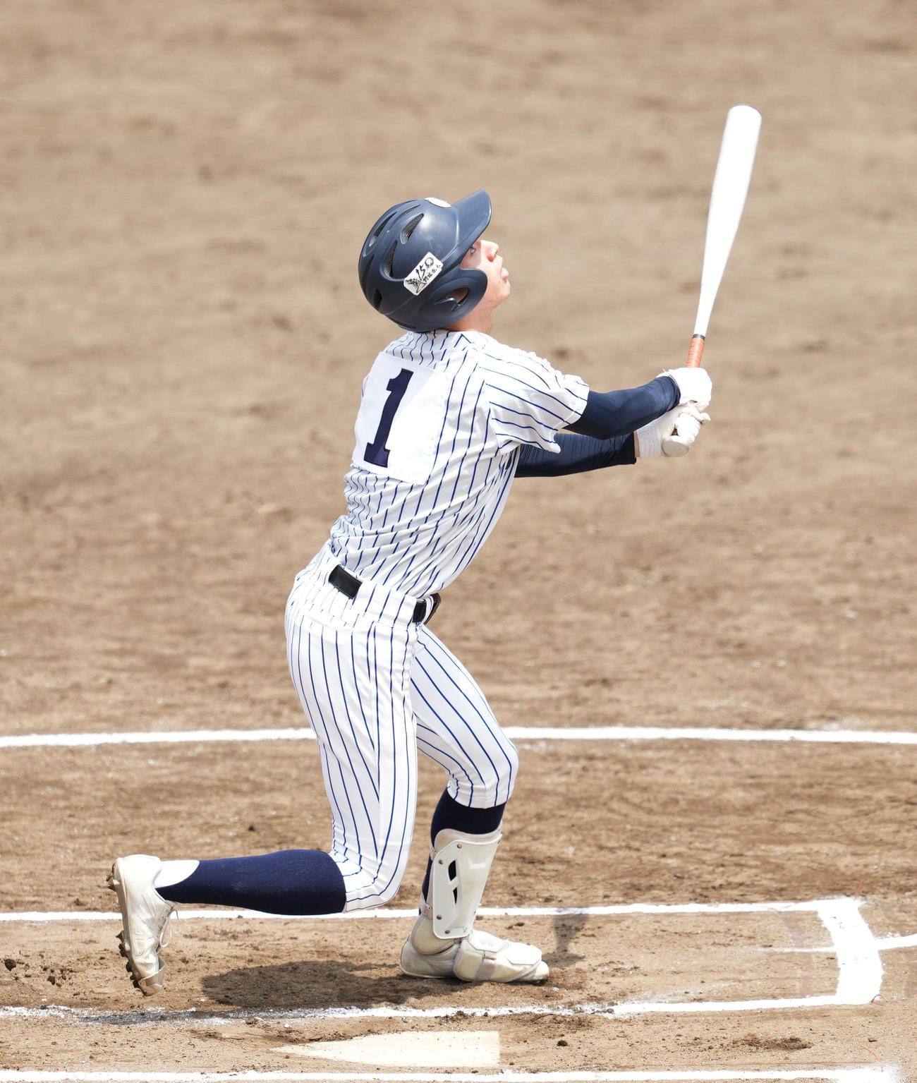 大船渡対盛岡一　1回表大船渡無死二塁、二飛に倒れる佐々木（撮影・菅敏）