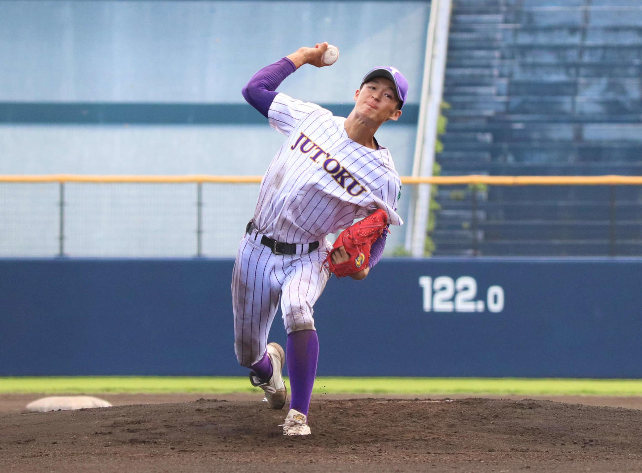 高崎商対樹徳　樹徳先発の清水（撮影・黒須亮）