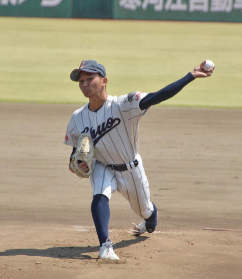 日大山形対山形中央　山形中央の先発は武田陸（撮影・濱本神威）