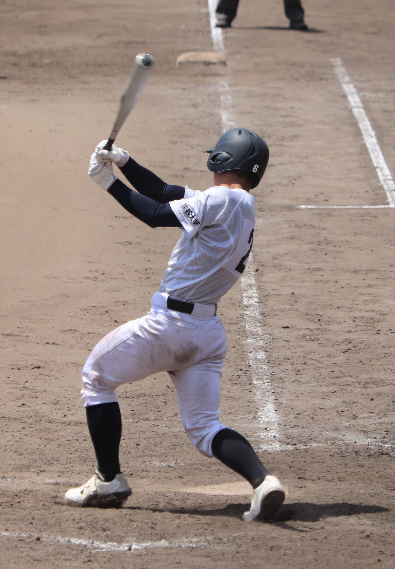 京都大会　京都成章対龍谷大平安　10回タイブレーク無死満塁でサヨナラ適時打を放った龍谷大平安の松浦玄士捕手（3年）（撮影・中島麗）
