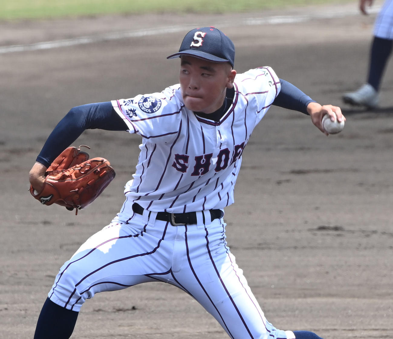 福知山成美対京都翔英　先発する京都翔英・畑中（撮影・和賀正仁）