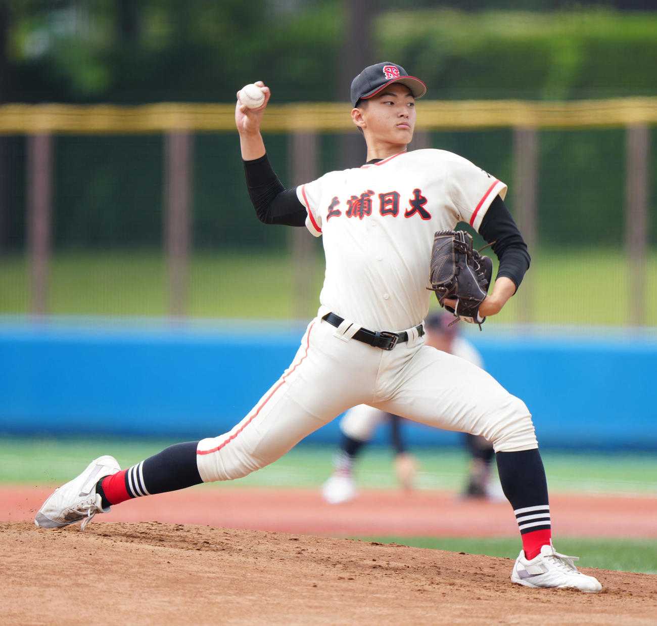 土浦日大先発の小森勇凛（23年5月撮影）