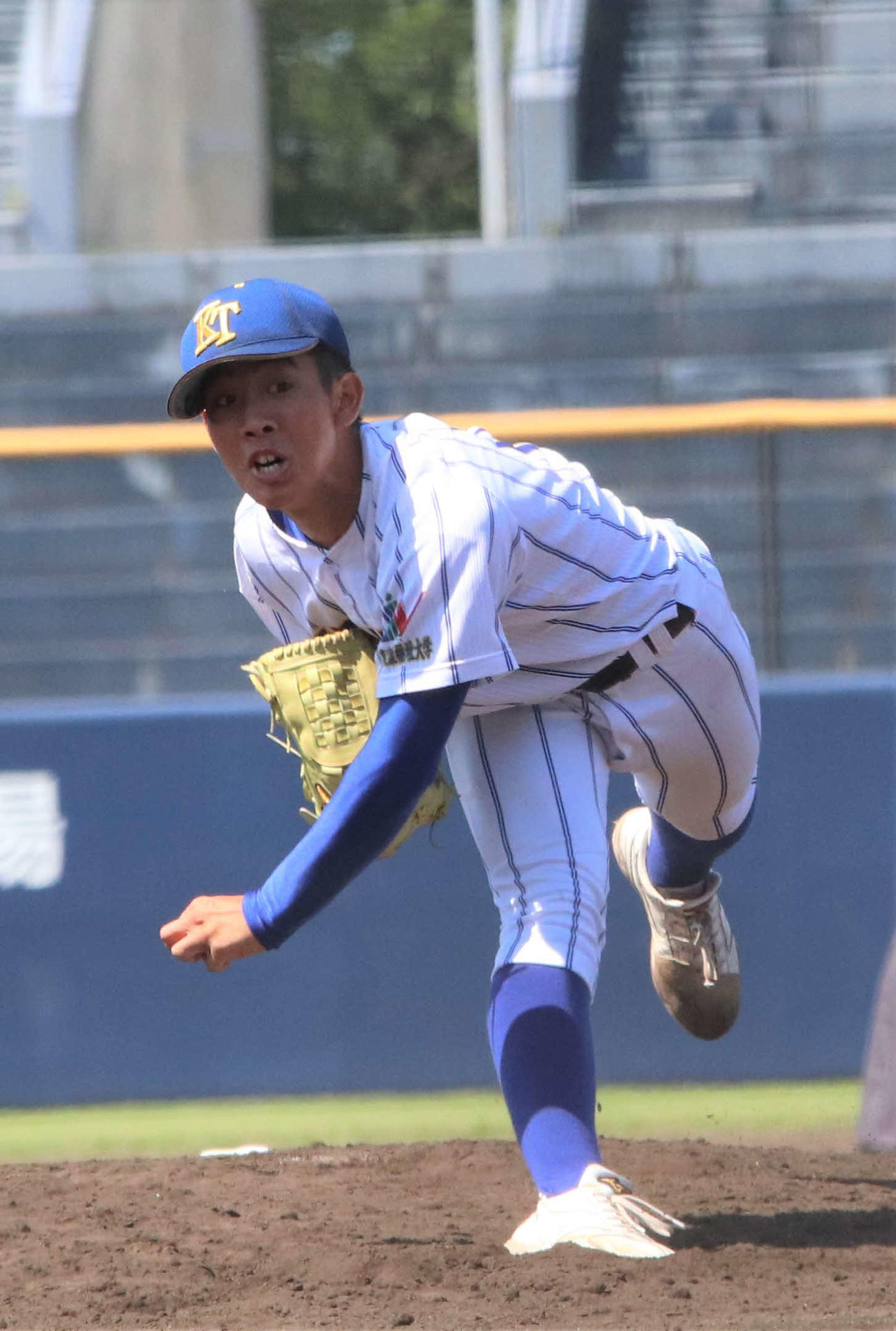 桐生第一対高崎健康福祉大高崎　高崎健康福祉大高崎先発の加藤（撮影・村山玄）