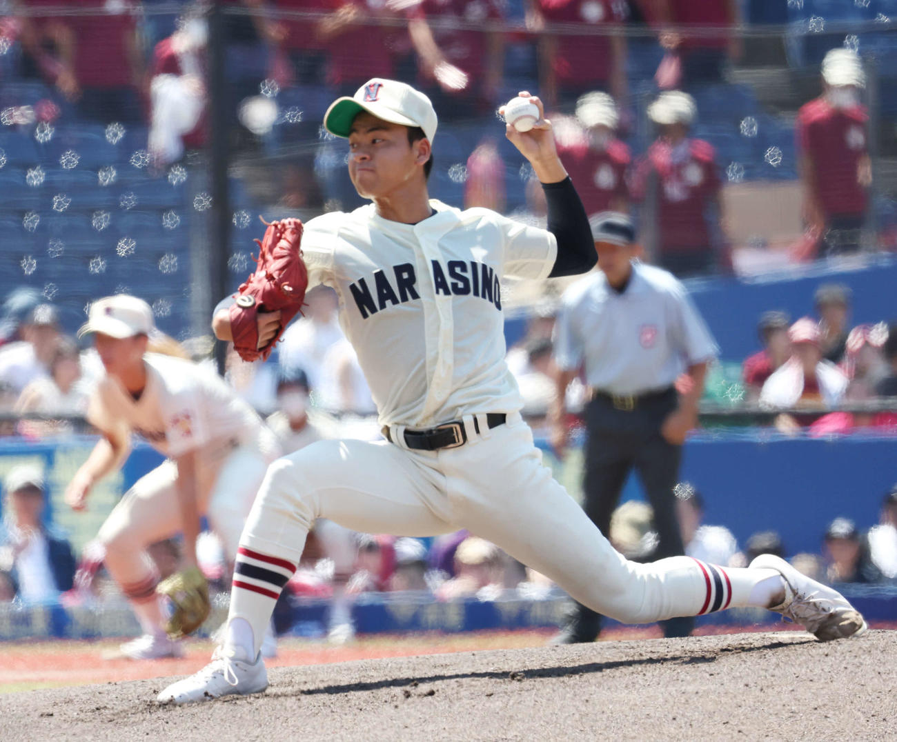 千葉商大付対習志野　習志野先発の湯浅（撮影・宮地輝）