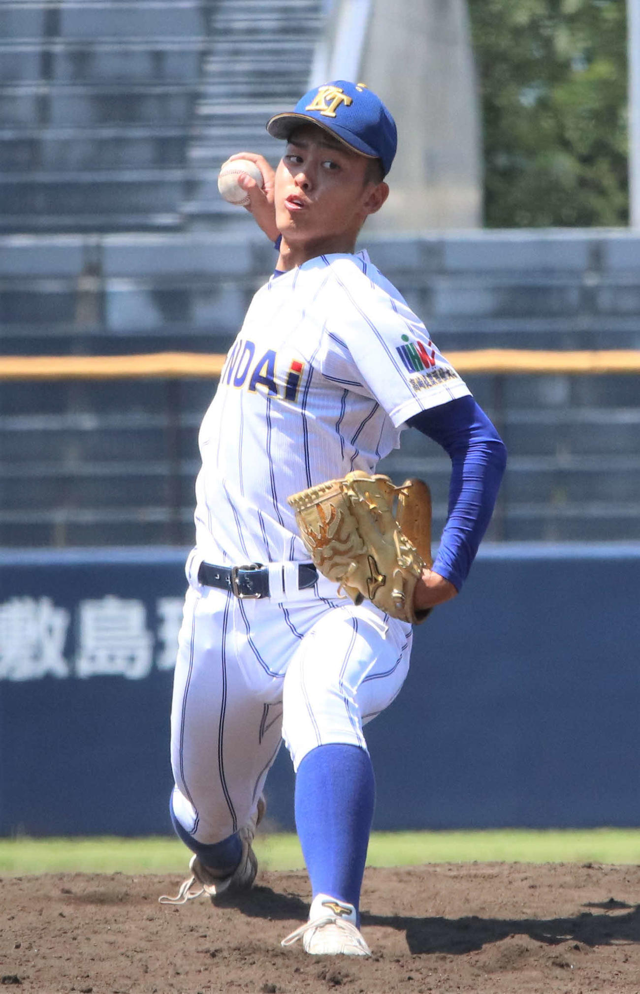 桐生第一対高崎健康福祉大高崎　高崎健康福祉大高崎3番手の小玉（撮影・村山玄）