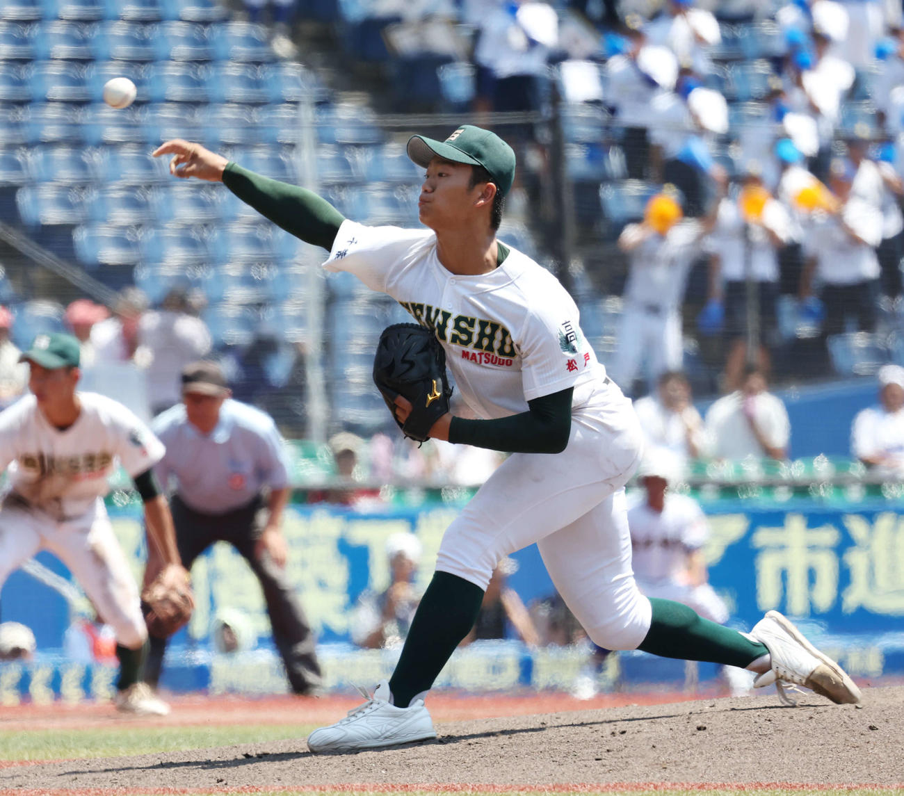 専大松戸対志学館　専大松戸先発の平野（撮影・宮地輝）