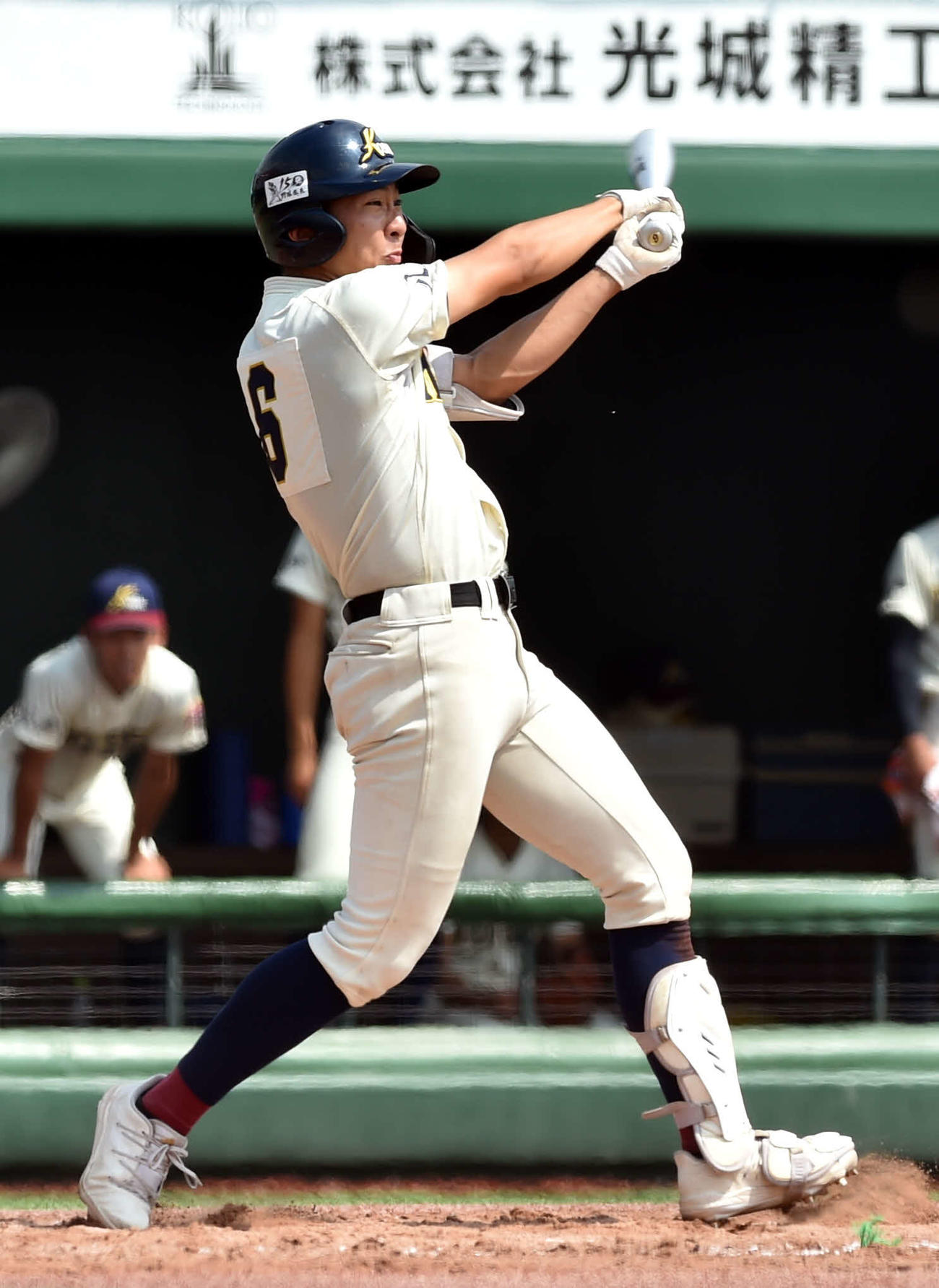 八戸学院光星対青森山田　先制適時打を含む3安打1打点で決勝進出に貢献した八戸学院光星・中沢恒（撮影・相沢孔志）