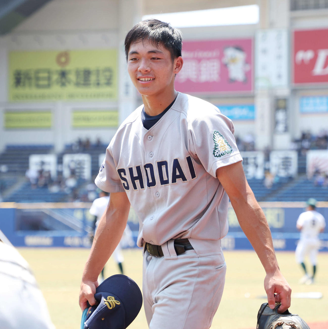 千葉商大付対習志野　敗れるも、晴れやかな表情の千葉商大付・平山（撮影・宮地輝）