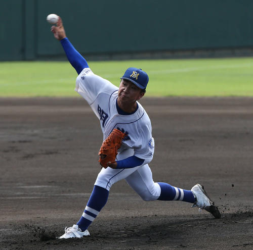大分商業対明豊 明豊・中山(撮影・冨田成美)