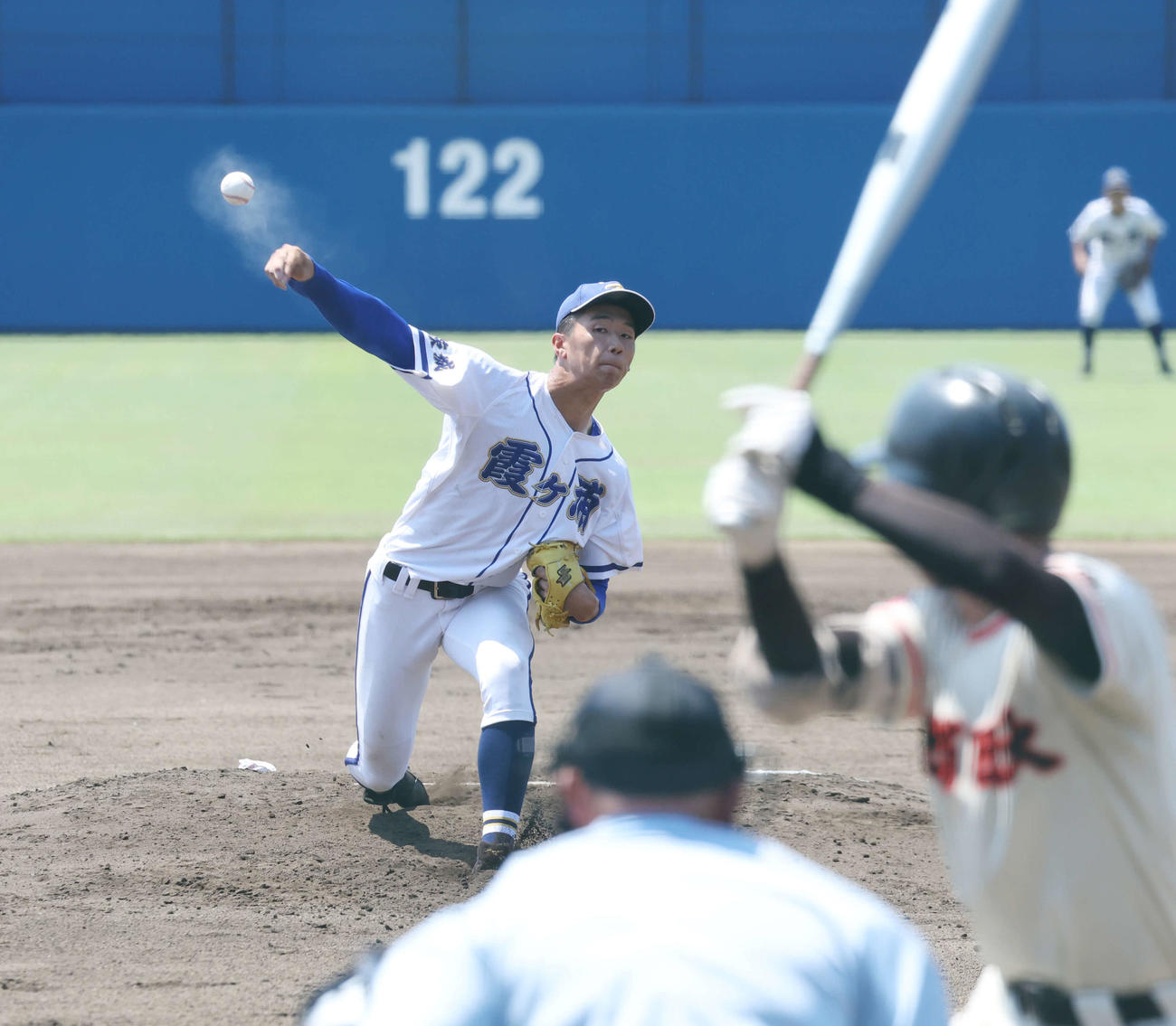 土浦日大対霞ケ浦　力投する霞ケ浦先発の木村（撮影・宮地輝）