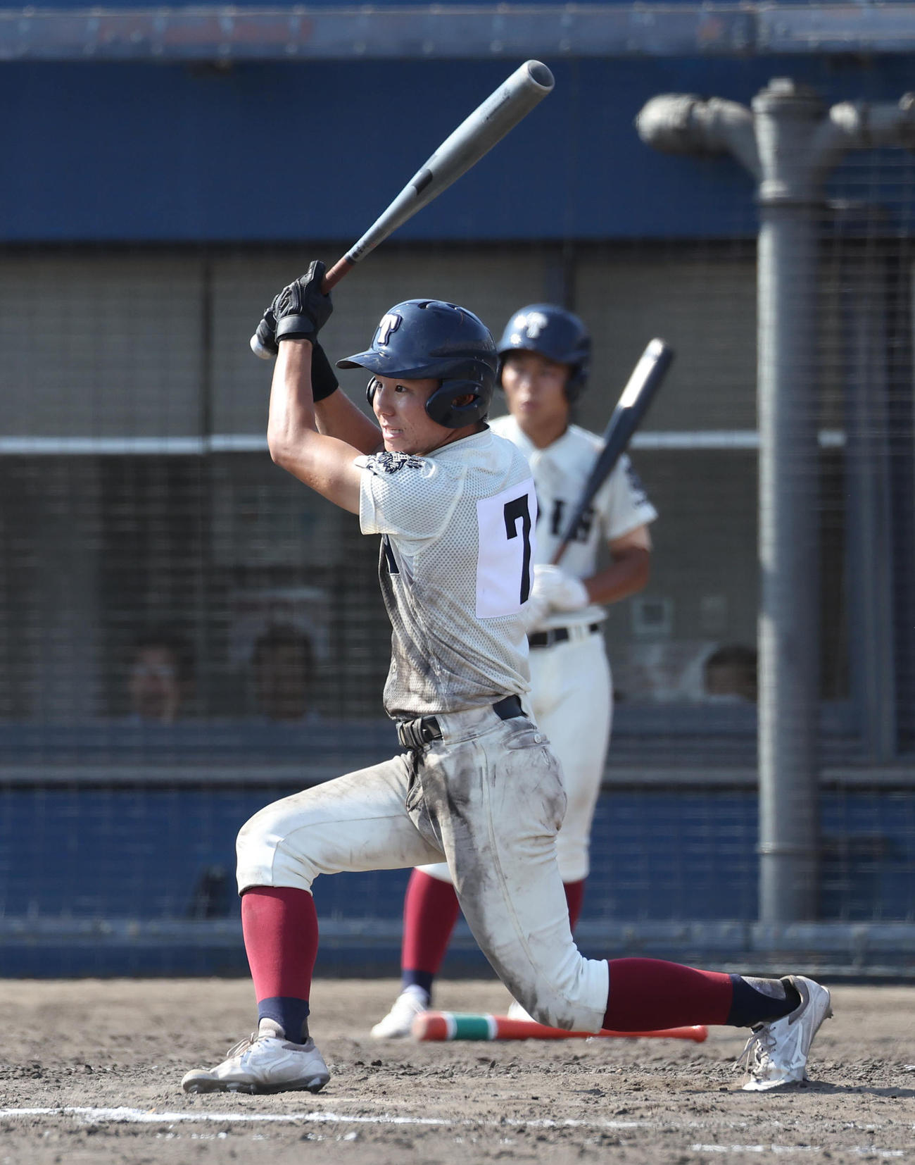 箕面学園対大阪桐蔭　10回裏大阪桐蔭1死二、三塁、山田は左にサヨナラ適時打を放つ（撮影・白石智彦）