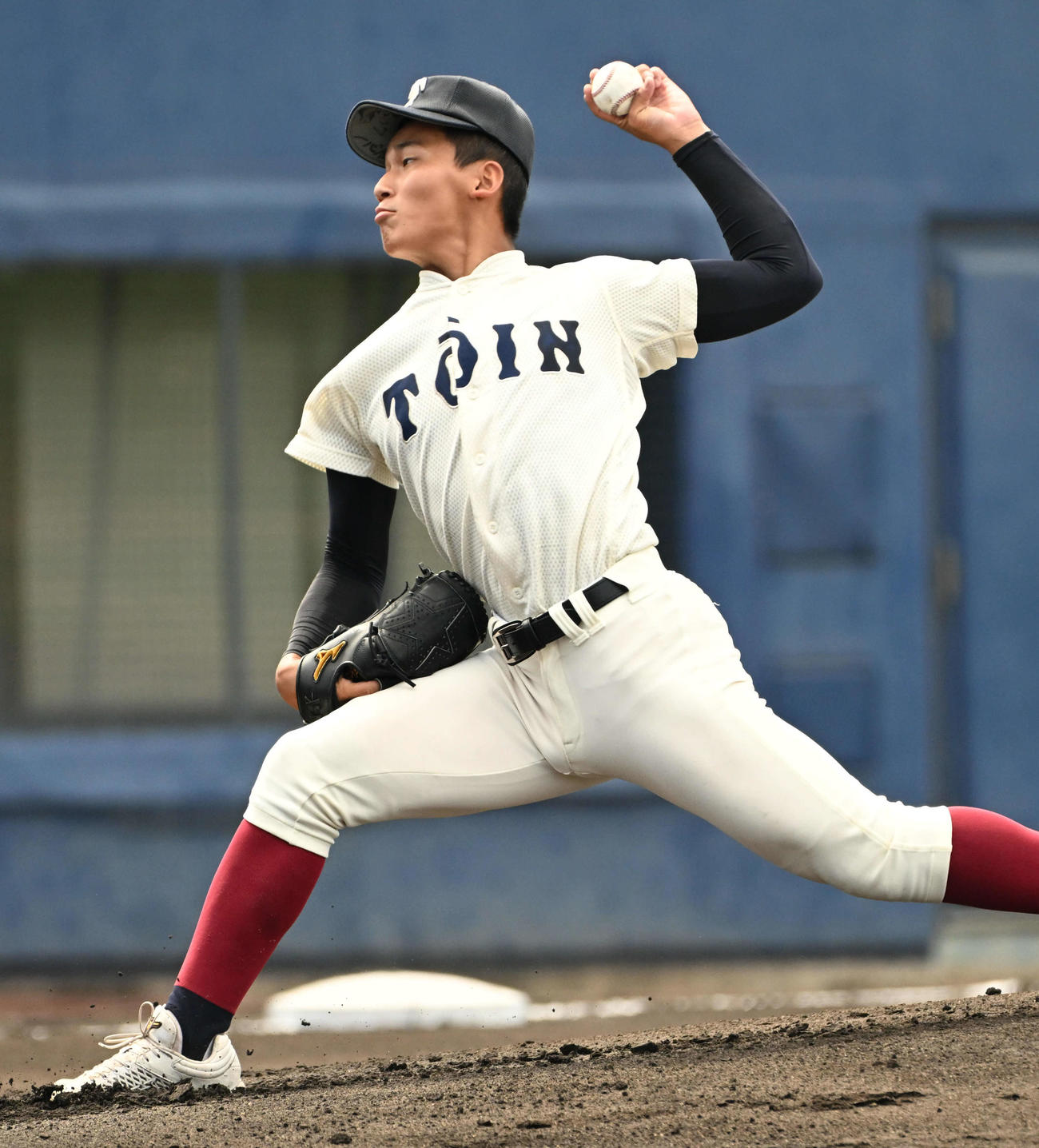 履正社対大阪桐蔭　大阪桐蔭先発の前田悠伍（撮影・石井愛子）