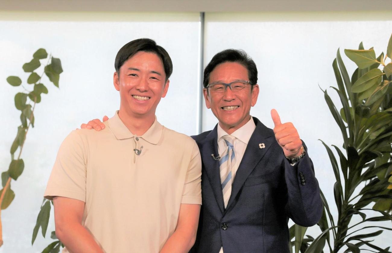 斎藤佑樹氏（左）と対談した栗山英樹氏